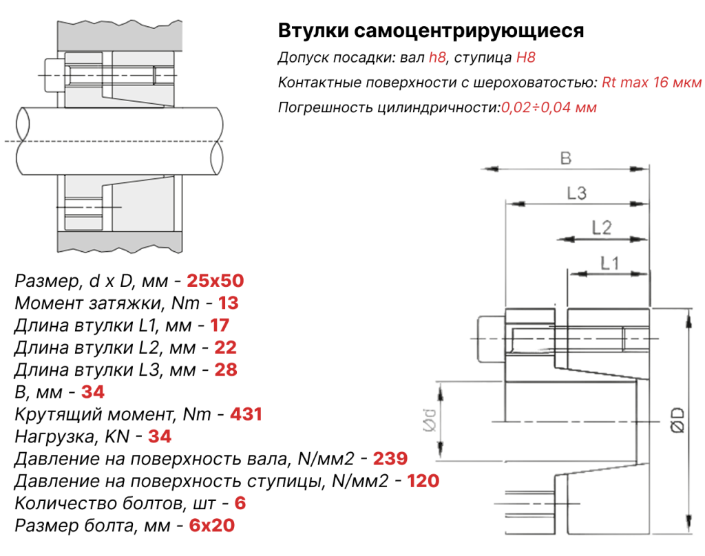 Чертеж втулка зажимная ВК13 25х50 Чертеж втулка зажимная ВК13 25х50